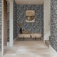 image 2 of Coral Leaf Wallpaper in Charcoal on White Multi
