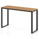 image 10 of COSTWAY Outdoor Rectangle Patio Side Table w/Metal Frame Brown