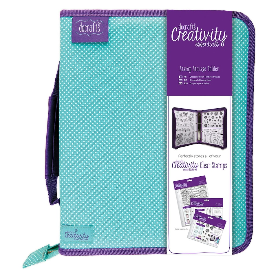 image 1 of Papermania Creativity Essentials Stamp Storage Folder, Green, 30cm