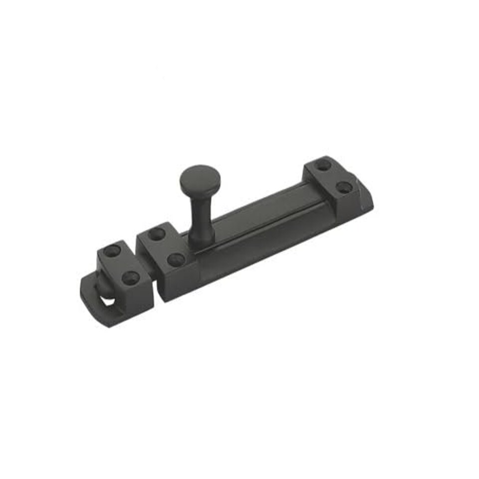 image 1 of Golden Grace Pack of 2 Security Door Slide Bolt Tower in Matt Black Finish, Patio Lock, Garage Backyard Gates - 100mm