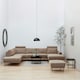 image 4 of Tipton Round Coffee Table in Black with Smoked Glass Top 75cm