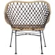 image 3 of Manado Natural Croco Rattan Armchair Brown