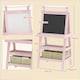 image 5 of AIYAPLAY Art Easel for Kids with Paper Roll, 3 in 1 Kids Easel Double-Sided Magnetic Whiteboard and Chalkboard with Storage Baskets, for Children 3-6 Years | Pink | Pink