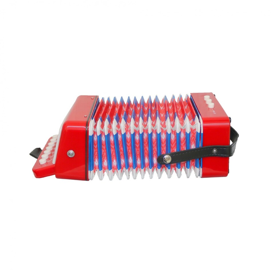 image 1 of 7 Keys 2 Bass Children's Red Toy Accordion Musical Instrument