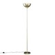 image 3 of ValueLights Forseti Brushed Gold Floor Lamp and LED Bulb | Gold