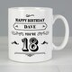 image 2 of Personalised Birthday Vintage Typography Mug White