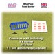 image 2 of Slot Car Trackside Scenery Blue Road Barriers x 8 1:32 Scale WASP