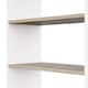 image 9 of FURNICOMP Echo Corner Office Desk with Bookcase - Matt White & Oak