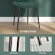 image 5 of HOMCOM Modern Style Kitchen Chairs Set of 4 with Flannel Upholstered