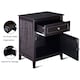 image 6 of COSTWAY 2-Tier Nightstand Modern Sofa Side Table Bedroom Brown