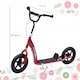 image 3 of HOMCOM Push Scooter, Teen Kids Scooter with 12" EVA Tyres, Red