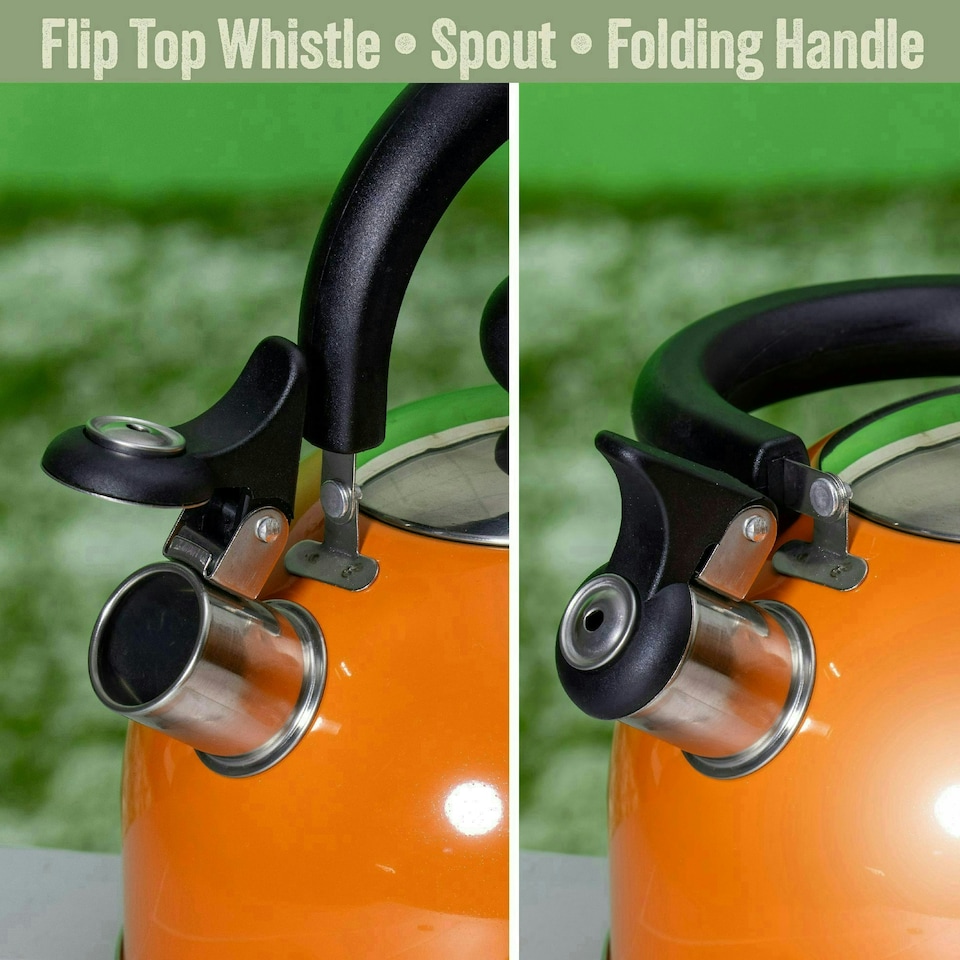 image 1 of Milestone 2L Camping Kettle - Orange