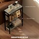 image 4 of HOMCOM Side Table with Storage, Small Table for Living Room, Bedroom Grey