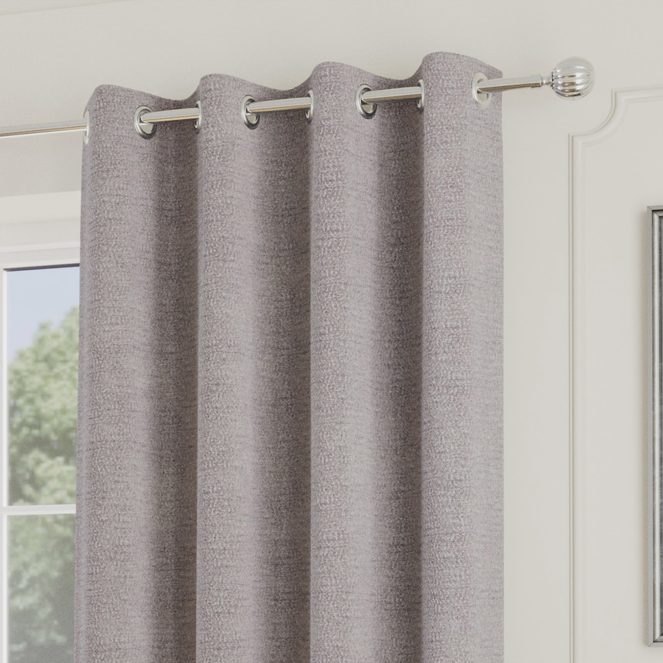 image 1 of Boucle SALE Silver (SINGLE) Door Curtain - On Trend, Thermal, Warm, Noise Reducing - 66 x 84 inch (168x214cm)