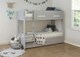 image 3 of Billie Single Bunk Bed Grey With Pull Out Trundle | Grey | Single