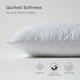 image 3 of Homescapes Cotton Rich Quilted Pillow Protectors - 40 x 80 cm - Pack of 4 | White
