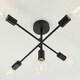 image 3 of Studio 5 Light Semi Flush Light Matt Black, E27