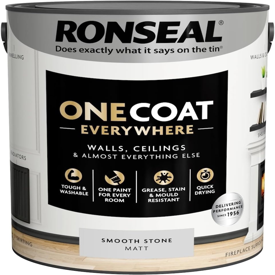 image 1 of Ronseal One Coat Everywhere Matt Paint 5L Smooth Stone