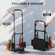 image 8 of DURHAND Trolley Hand Trucks 6-Wheels Foldable Load Cart Steel, Orange