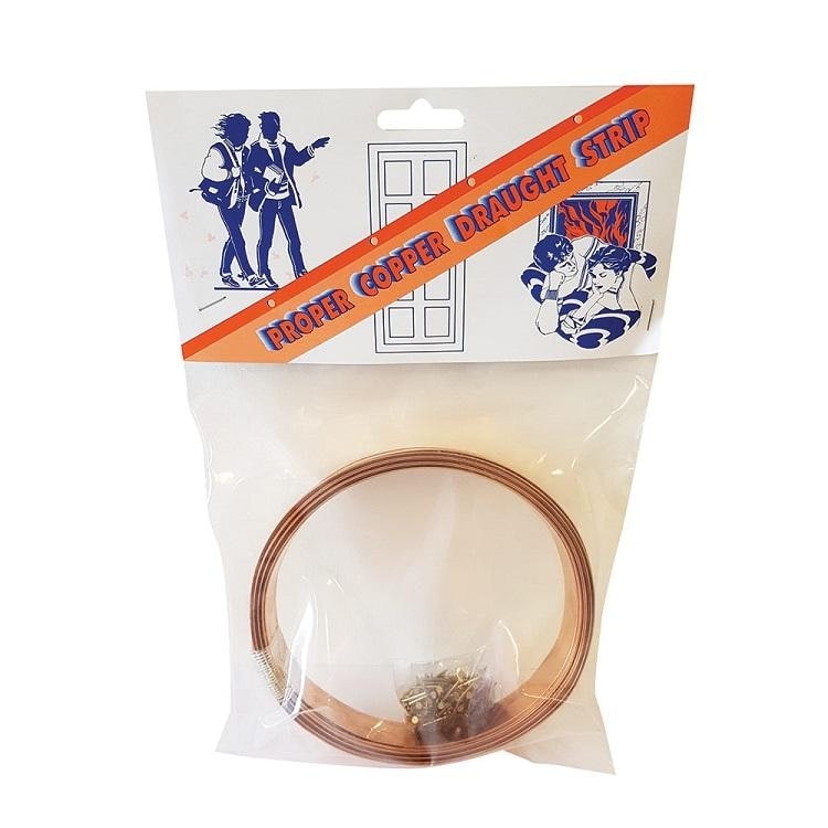 Proper Copper Draught Strip 25mm x 6m - One Colour - One Size