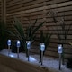 image 1 of 36cm 5 White LED Stainless Steel Solar Garden Path Lights