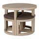image 2 of Cambourne Stowaway Dining Set - Sonoma Oak Effect Veneer/Brown Linen Fleck Brown