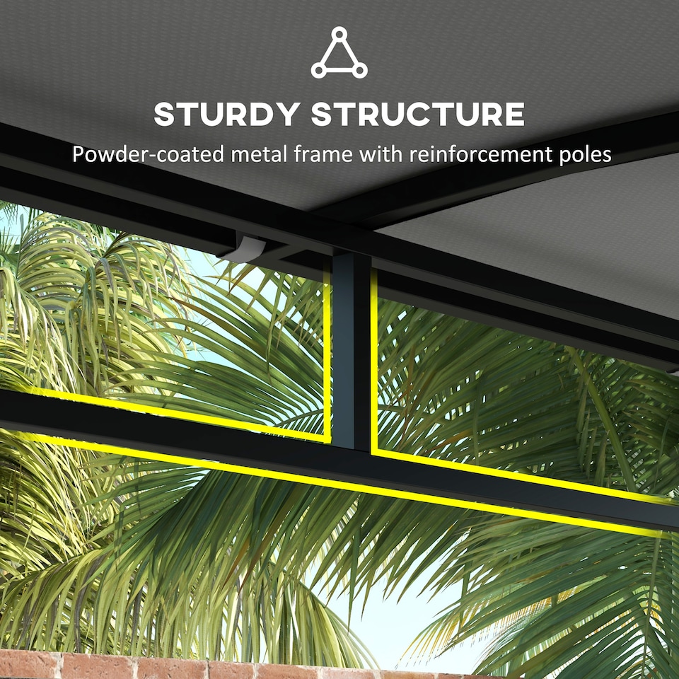 image 1 of Outsunny 2.2 x 1.5 m BBQ Grill Gazebo Tent, Garden Grill with Metal Frame, Curved Canopy and 10 Hooks, Outdoor Sun Shade, Grey