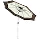 image 1 of Outsunny 2.7m Garden Parasol Umbrella with 8 Metal Ribs, Tilt and Crank, Coffee
