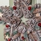 image 5 of 35cm Frosted Hanging Christmas Star Wreath with Red Jingle Bells & Wooden Stars