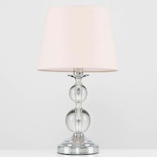 ValueLights Gatto Dimmable Polished Silver Table Lamp with Small Pink Tapered Shade and E14 Candle LED 5W Warm White 3000K Bulb