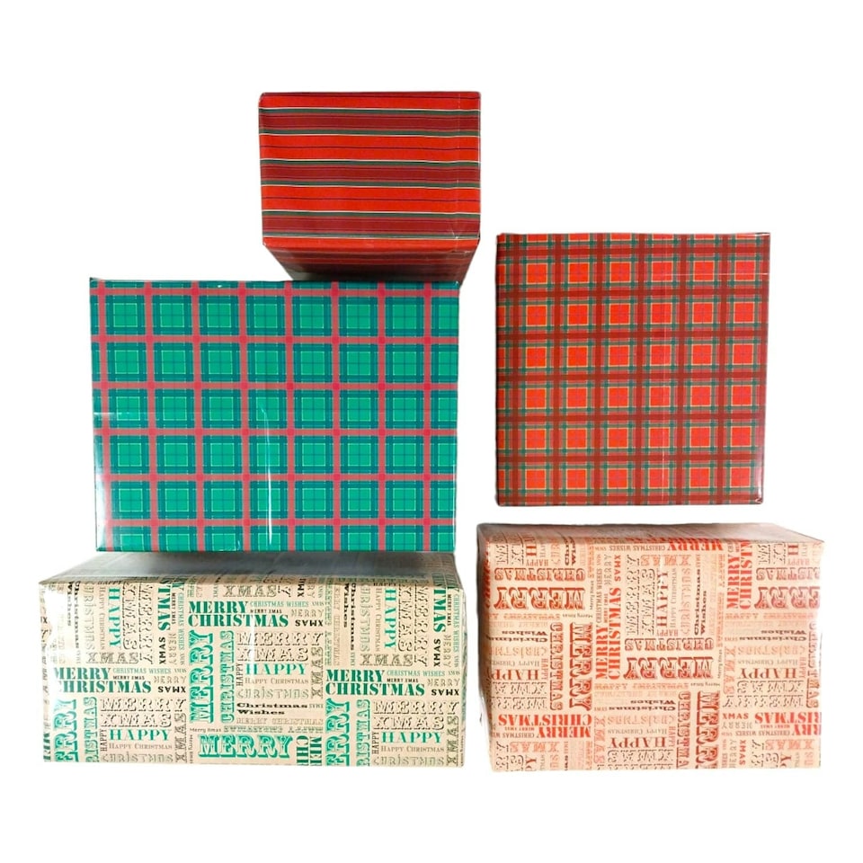 image 1 of 10 Sheet of Mix Designer' Soft touch Foiled Christmas Giftwrap