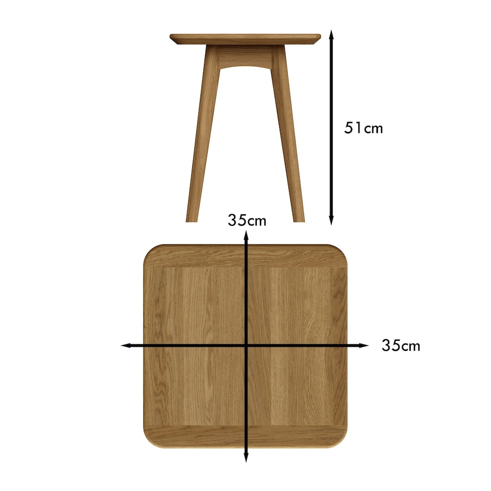 image 1 of Newark Ash Square Wine Table Brown