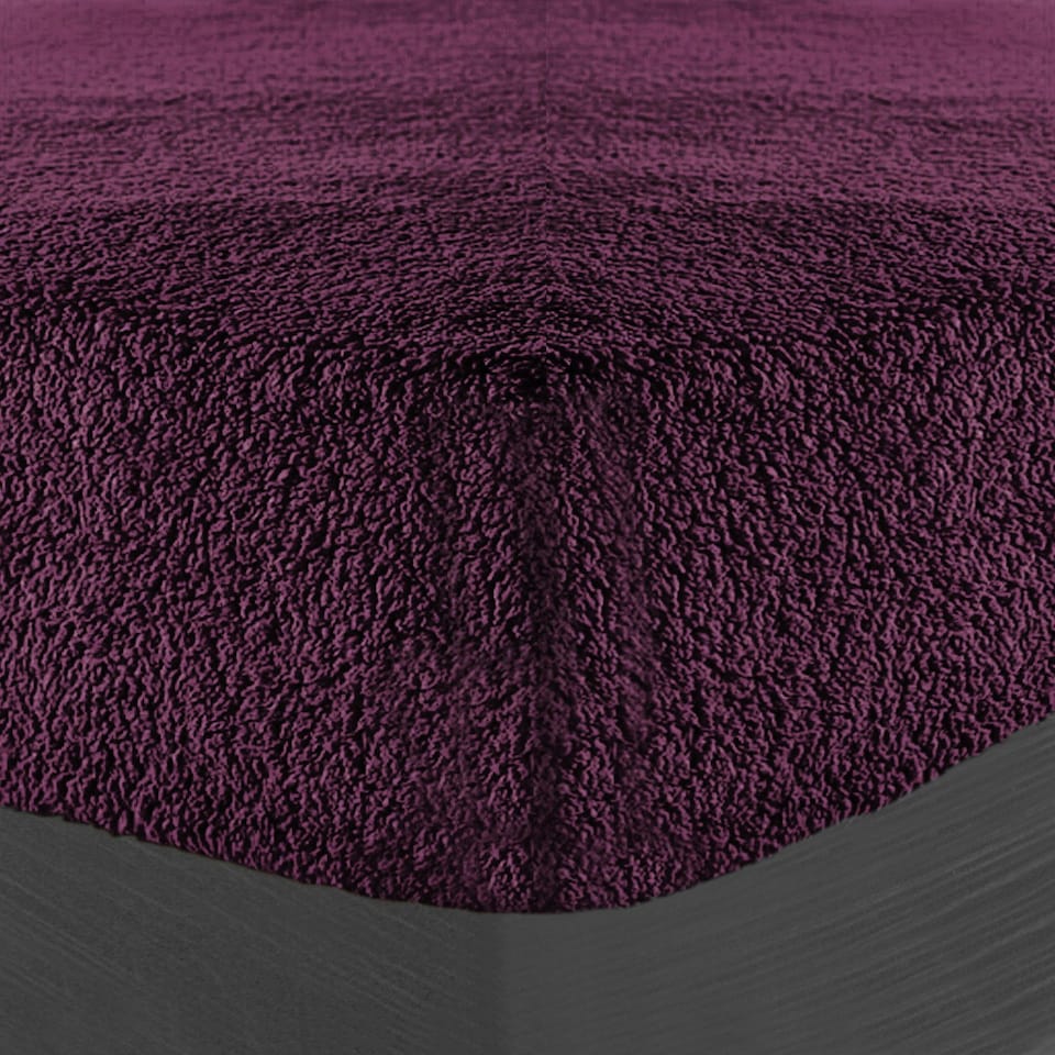image 1 of Teddy Fitted Sheet 30cm Extra Deep Soft Cuddly Soft Touch Bedding Purple | Super King