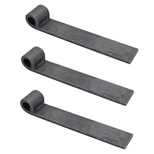Trailer Truck Tailgate Strap Hinge Self Colour 12.5mm Pin Weld On 150mm 3pc Grey