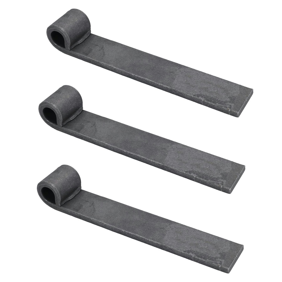 image 1 of Trailer Truck Tailgate Strap Hinge Self Colour 12.5mm Pin Weld On 150mm 3pc Grey