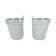 image 1 of Verano Spanish Ceramics Pastel Set of 2 Hanging Plant Pots - 21.5cm Grey Grey
