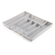 image 4 of 7-Section Extendable Plastic Cutlery Tray Organiser | Grey | 1