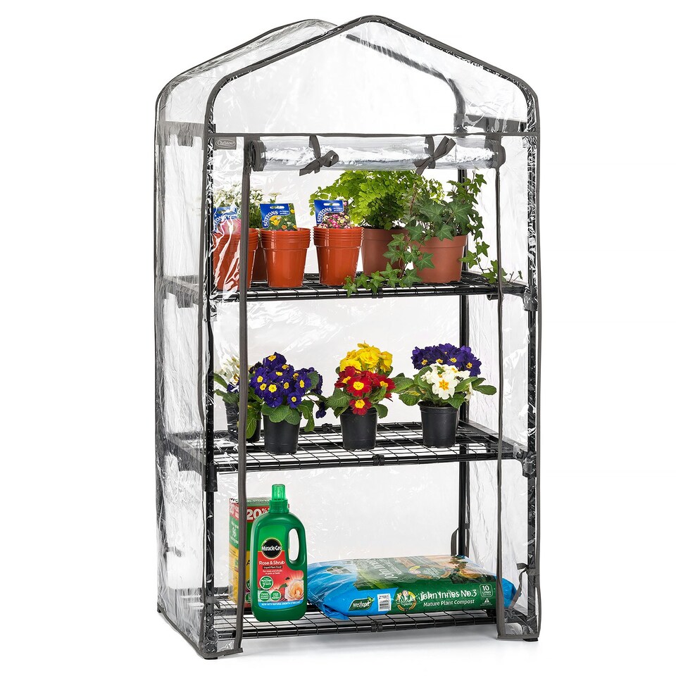 image 1 of 3 Tier Greenhouse PVC