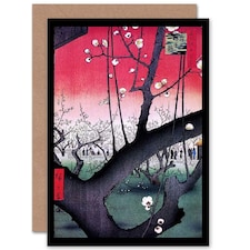 Utagawa Hiroshige Japanese Pruneraie Kameido Art Card