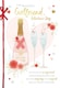 image 1 of Champagne And Glasses Beautiful Girlfriend Luxury Handmade Valentine's Day Card