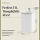 image 5 of Balterley Fluted 2-Door Floor Standing Vanity Unit with Basin & Handles | White | Satin White
