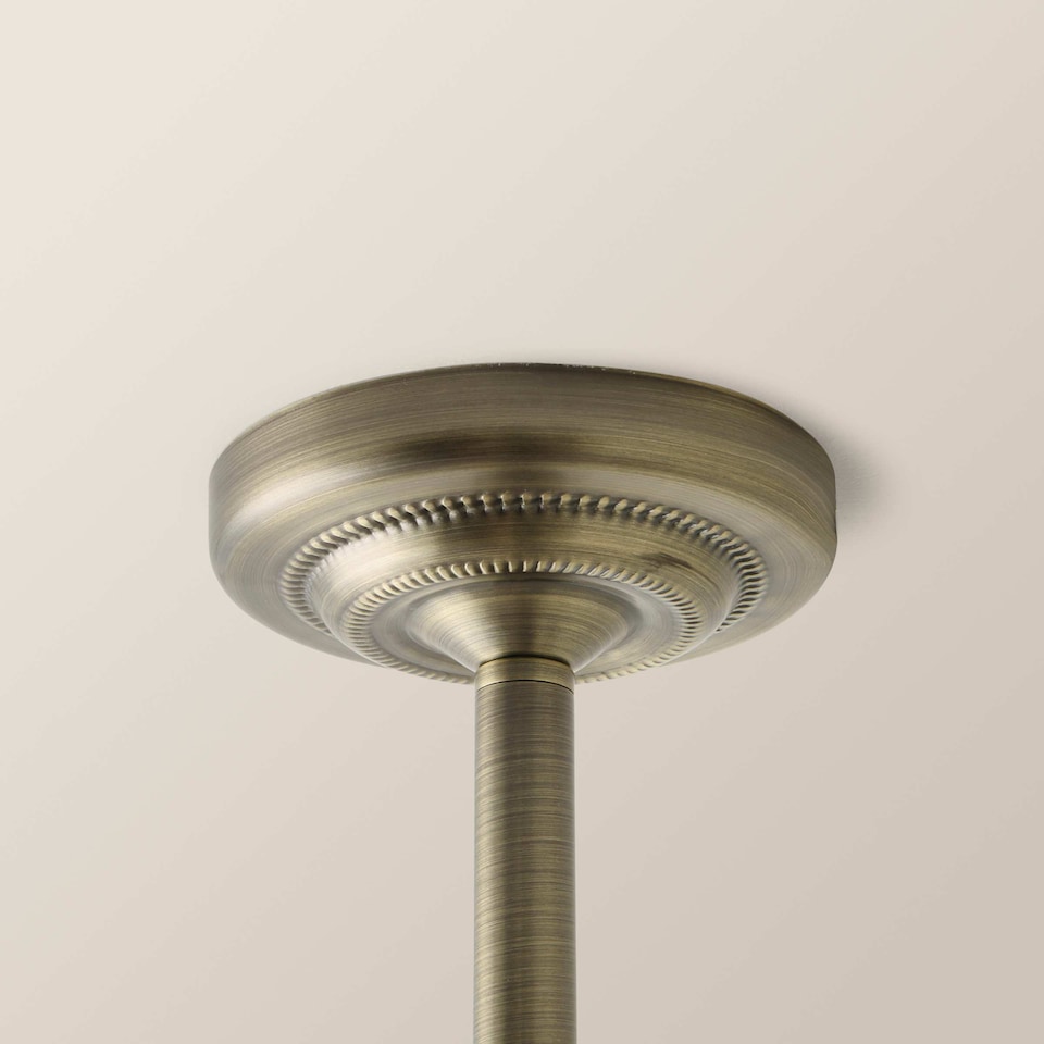 image 1 of ValueLights Holborn Cream Scallop 3 Diner Bar Ceiling Light & Bulbs | Cream