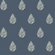 image 2 of Posy Wallpaper in Cream on Navy Multi
