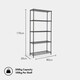 image 4 of VonHaus 5 Tier Wire Shelving Unit for Home Storage