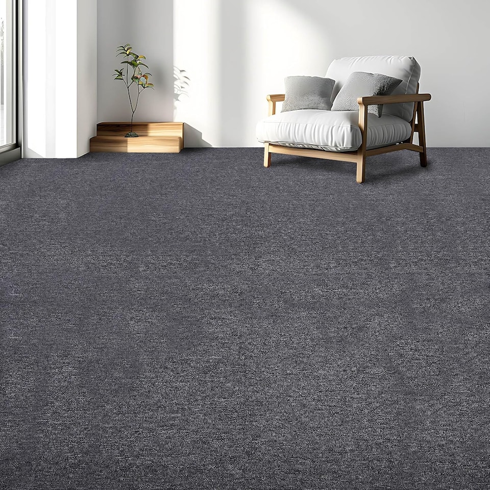 image 1 of Dark Grey Carpet Tiles Heavy Duty 20pcs 5SQM Commercial Office Home Shop Retail Flooring