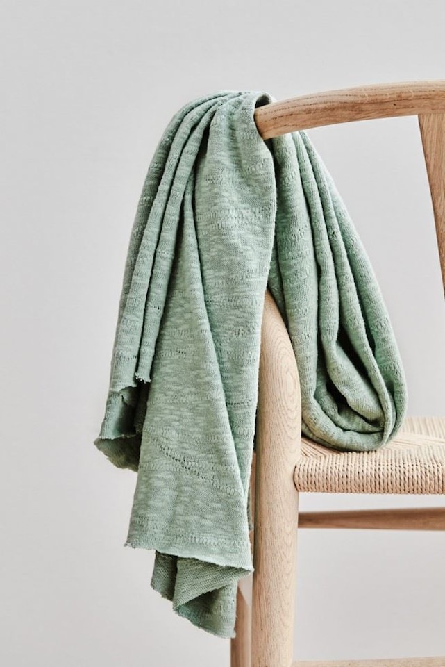 Mind The MAKER Sage Green Slub Jacquard Sweater Knit Stretch Dressmaking Fabric per metre - 120cm / 47" Wide