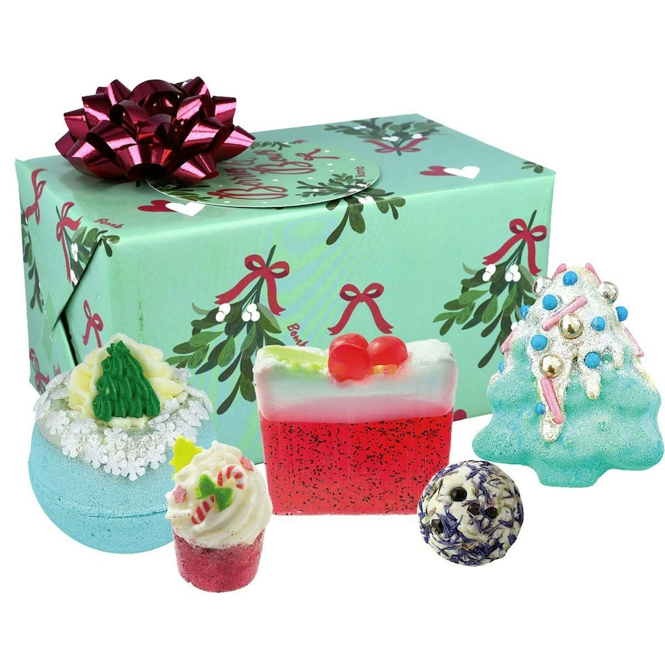 image 1 of Bomb Cosmetics  Berries & Bows Christmas Bath Gift Set