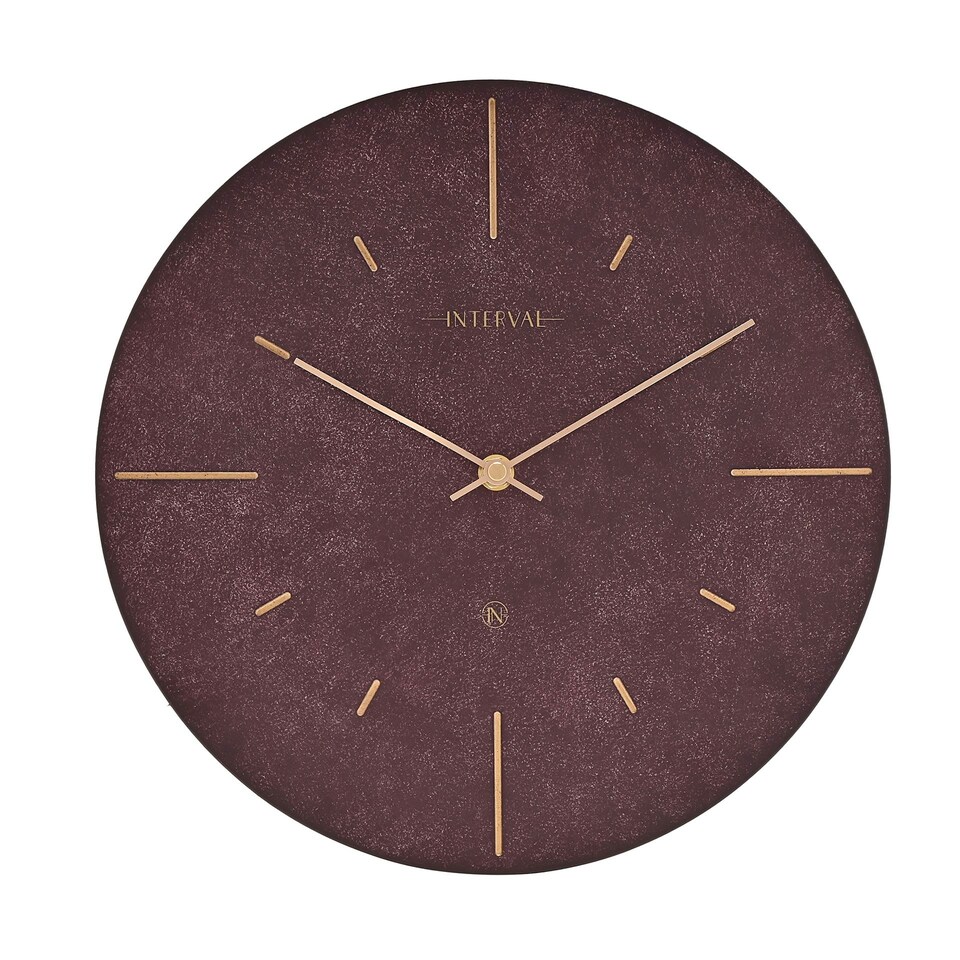 image 1 of Interval Resin Wall Clock 30cm - Amethyst & Gold Purple | Amethyst & Gold