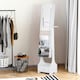 image 2 of HOMCOM Freestanding Jewellery Storage Mirror Armoire w/ LED Lights Hooks Drawer