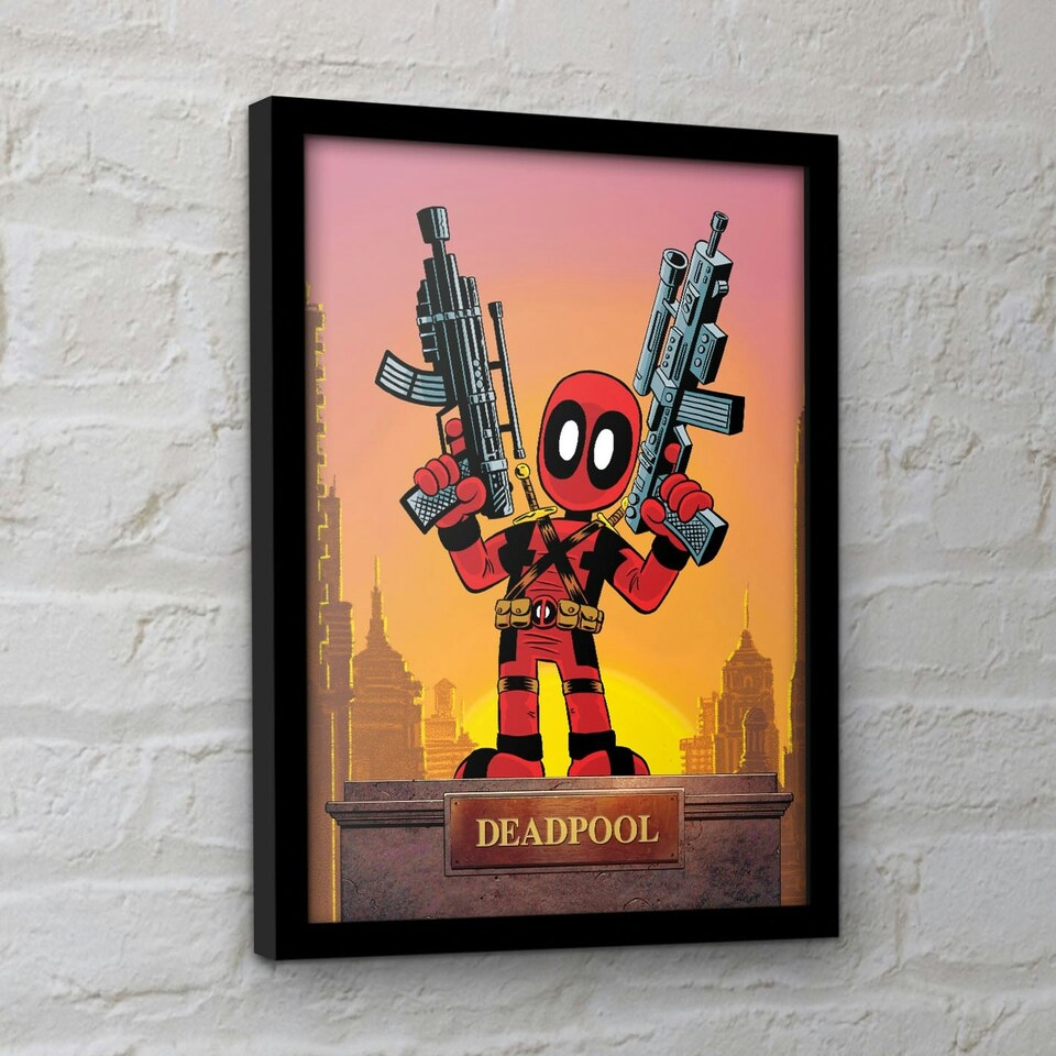 image 1 of Deadpool (Cartoon) Framed 30x40cm Print